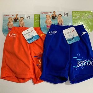 Speedo Baby Swim Shorts 0-6 mo. Orange/Blue